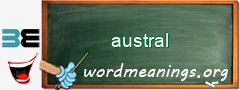 WordMeaning blackboard for austral